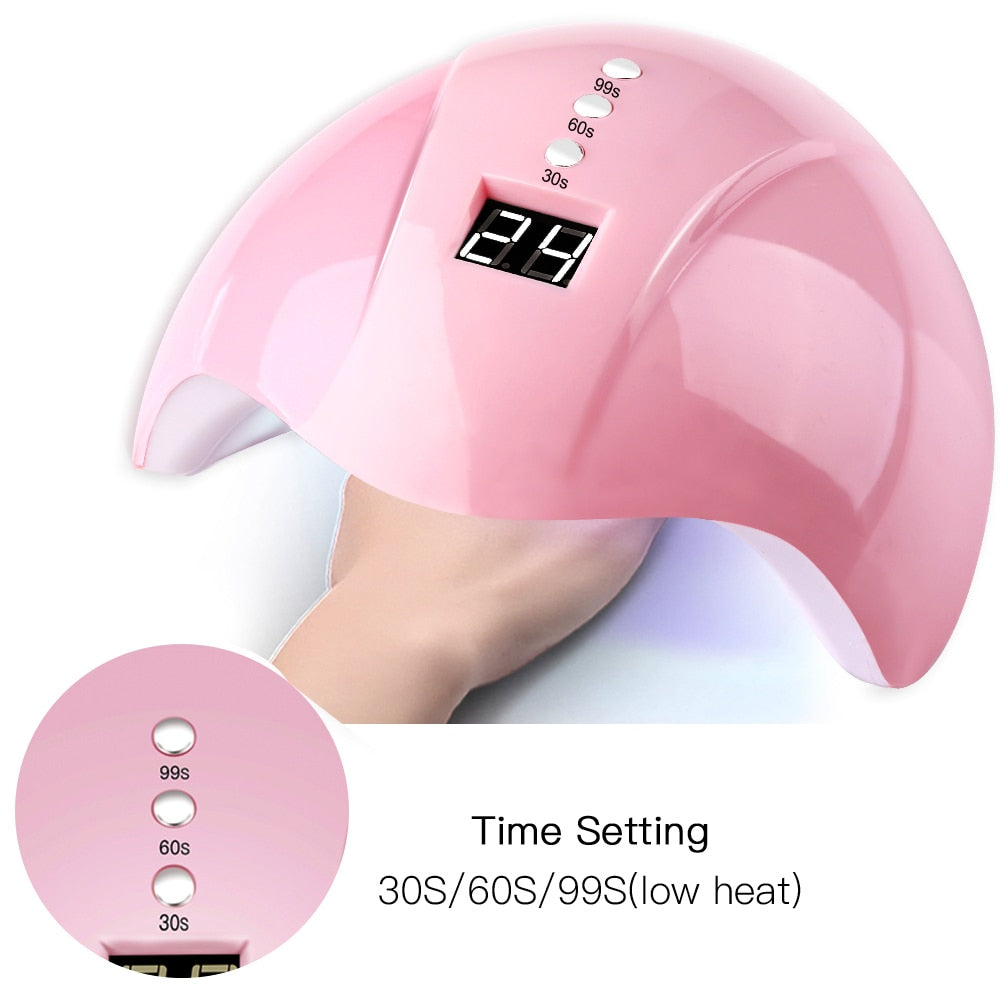 UV Gel Nail Lamp LED Nail Dryer with 12 Pcs Leds 30s/60s/99s Auto Sensor Nail Art Tools