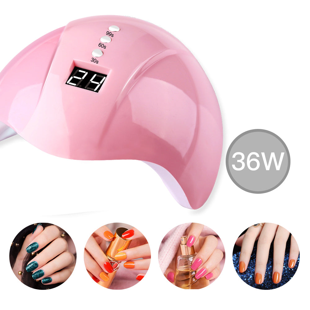 UV Gel Nail Lamp LED Nail Dryer with 12 Pcs Leds 30s/60s/99s Auto Sensor Nail Art Tools