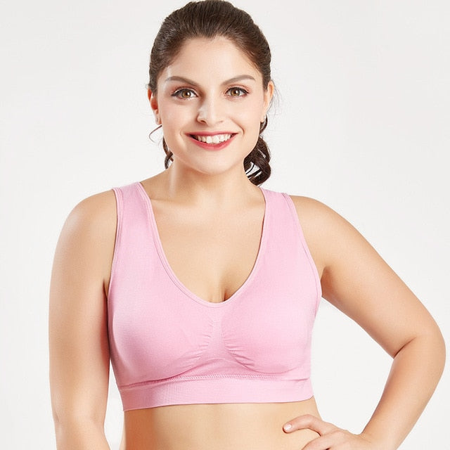 Plus Size Bra With Pads Big Size 5XL 6XL Bralette Push Up Brassiere Bra Vest Wireless BH