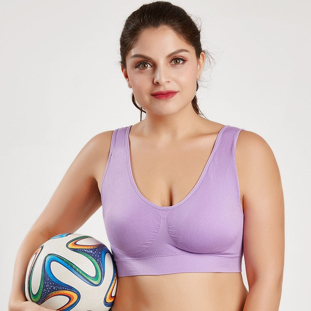 Plus Size Bra With Pads Big Size 5XL 6XL Bralette Push Up Brassiere Bra Vest Wireless BH