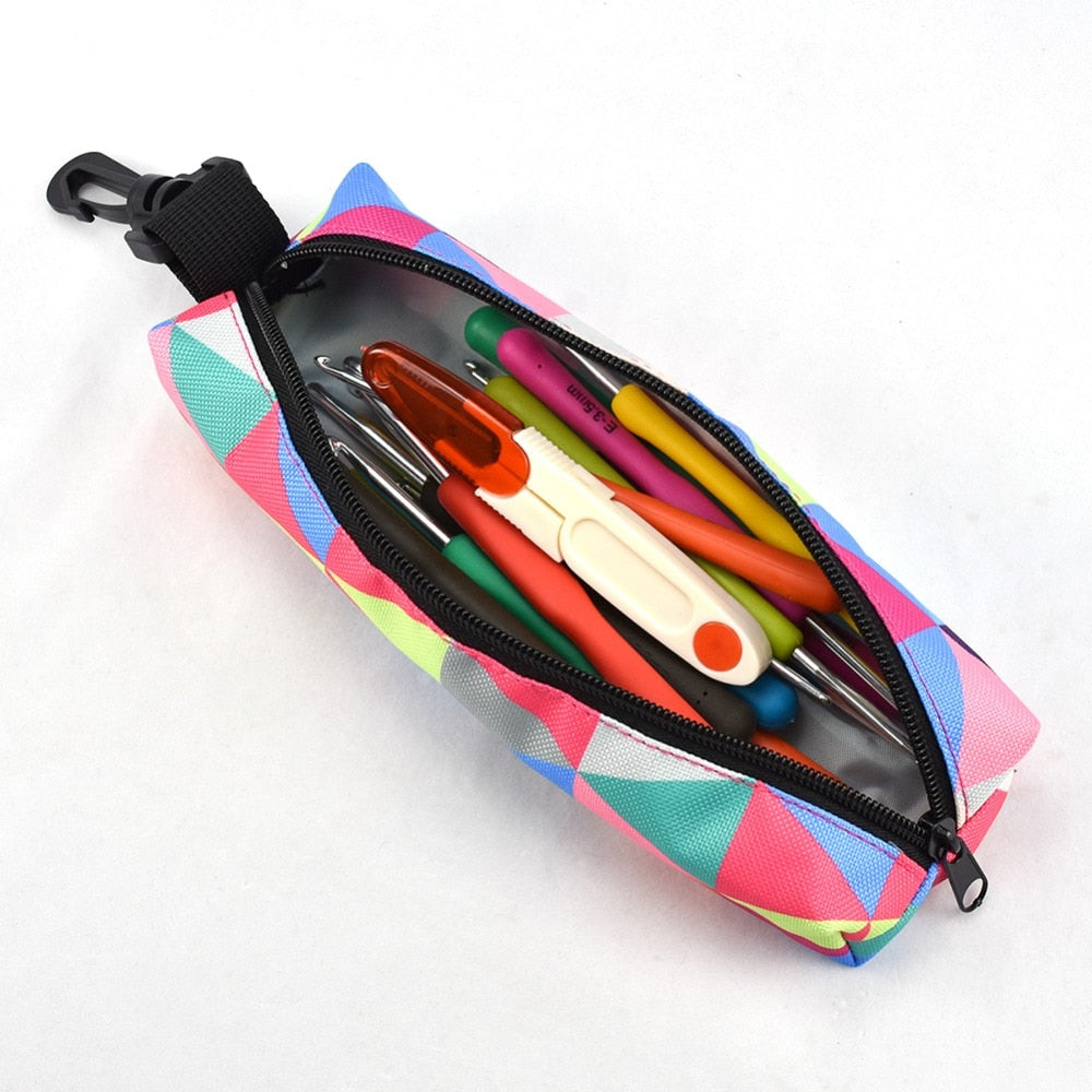 Portable Knitting Needle Storage Bag Oxford Cloth Waterproof Bag, DIY Craft Organizer For Thread Storage