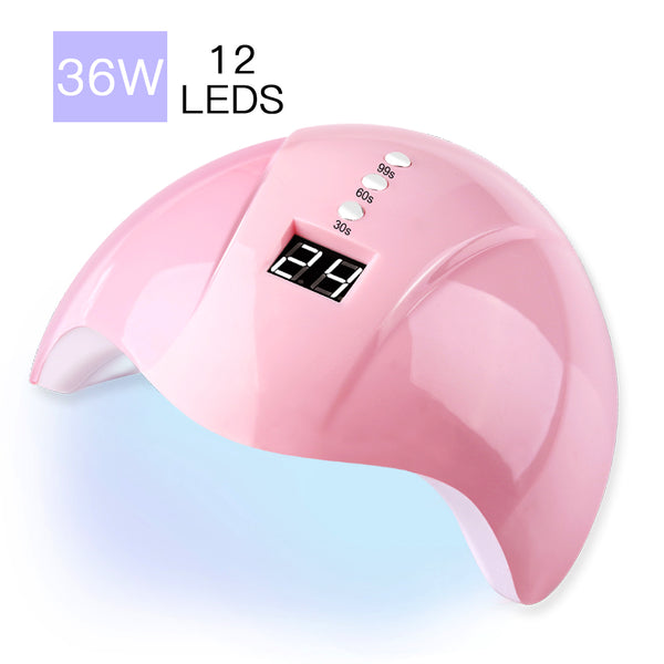 UV Gel Nail Lamp  LED Nail Dryer with 12 Pcs Leds 30s/60s/99s Auto Sensor Nail Art Tools