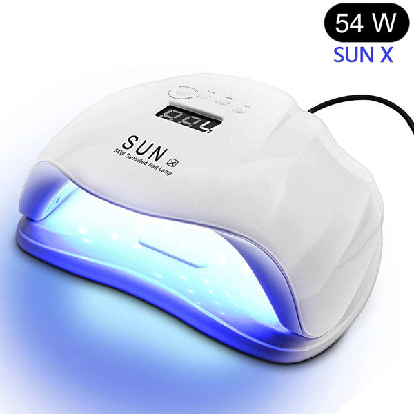UV Lamp - 54W Two Hand LED Nail Dryer For Curing Gel polish - Leds 30s/60s/90s Auto Sensor