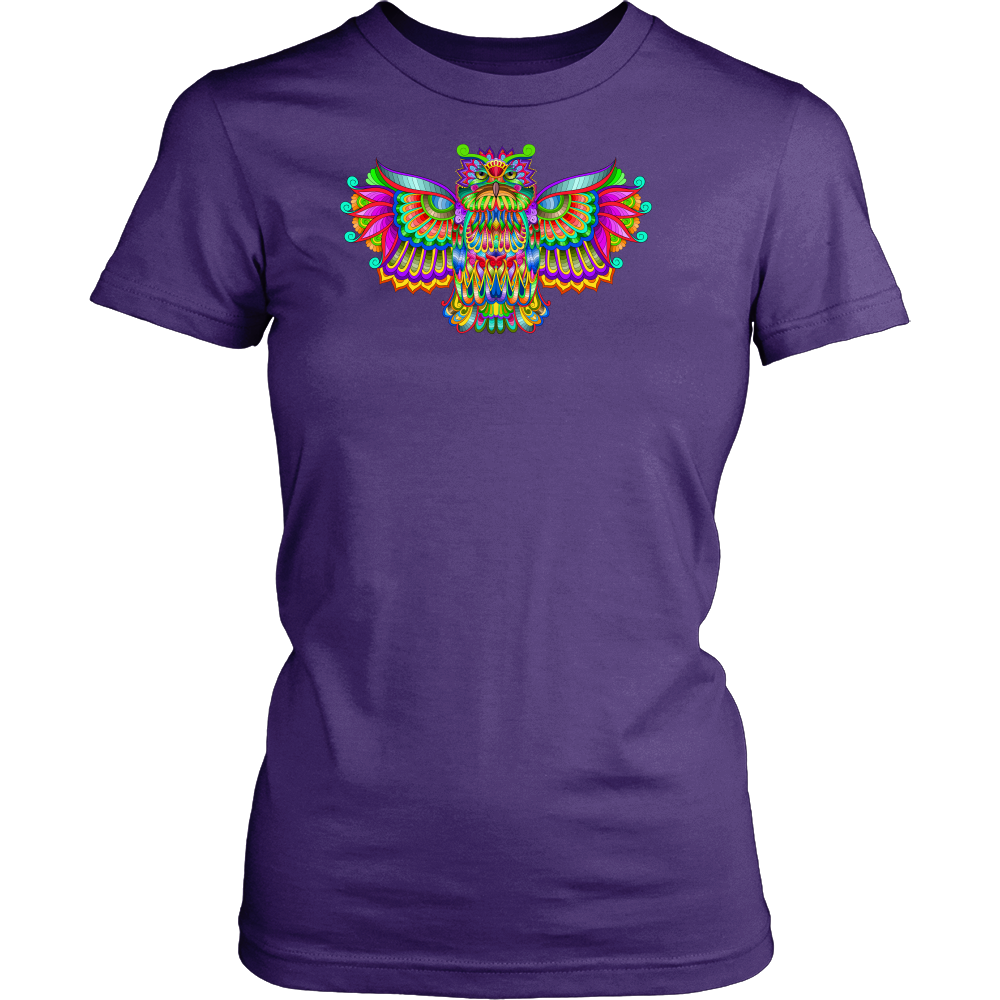 Women's Colorful Owl Tee