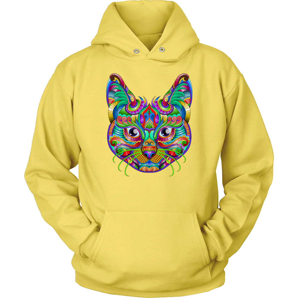 Yellow 2025 cat hoodie