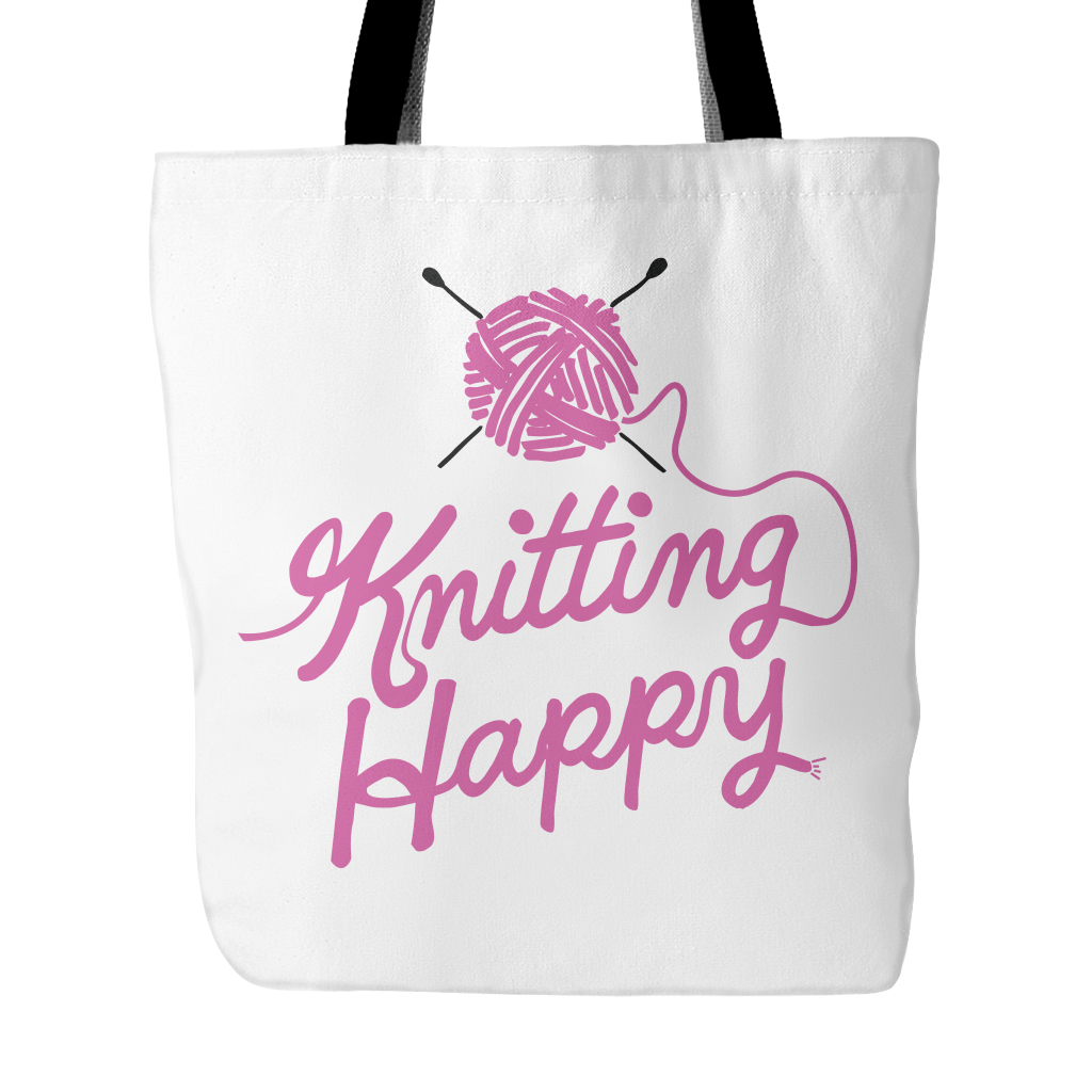 Knitting Happy Tote Bag