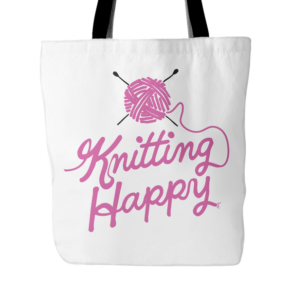 Knitting Happy Tote Bag